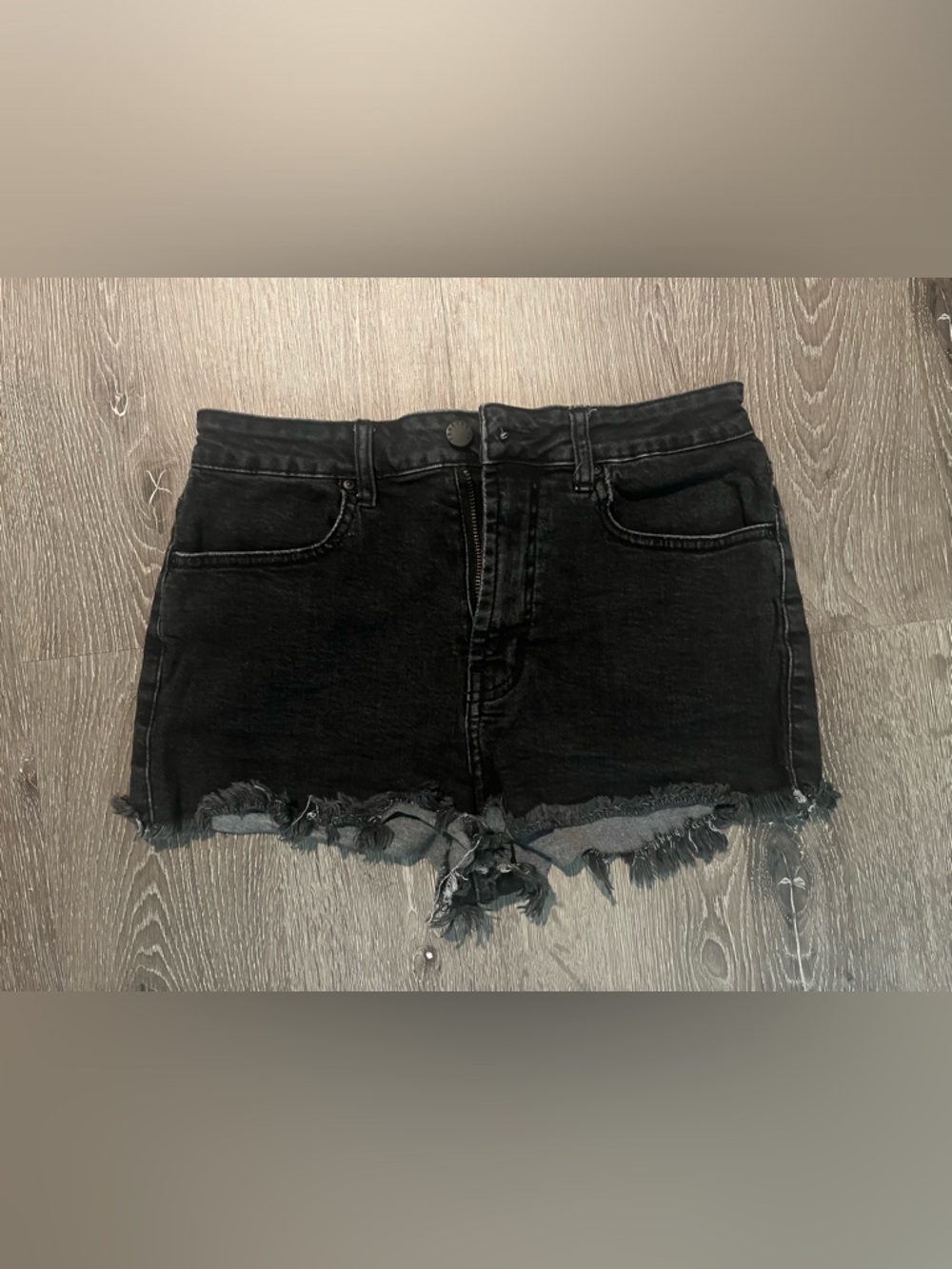 Black Jean shorts